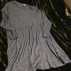 Old Navy Long Sleeve Navy Swing Dress